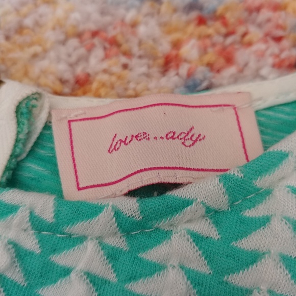 Adorable S Love Ady stretchy teal & white dress - Picture 8 of 9